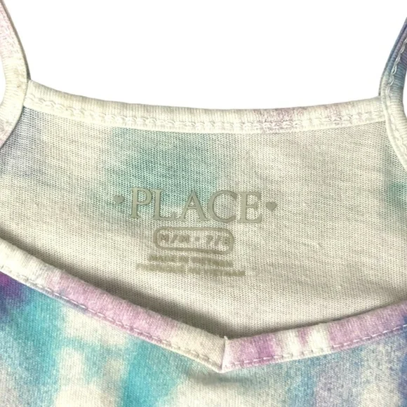 The Children’s Place Tie-dye Multicolor Sleeveless Dress - Size Medium 7/8 - Picture 7 of 10